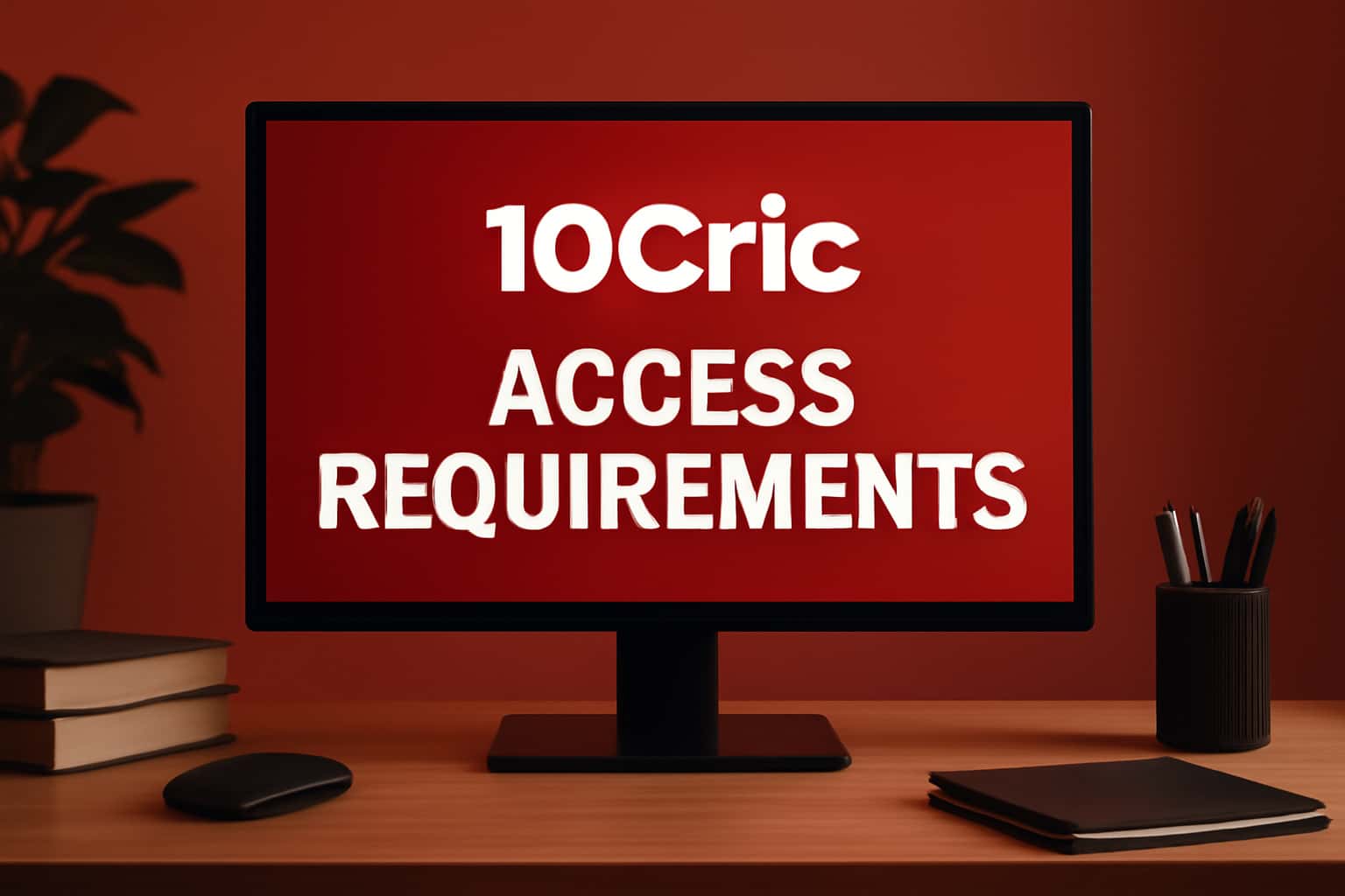 Informational scene on 10Cric access requirements with highlighted text.