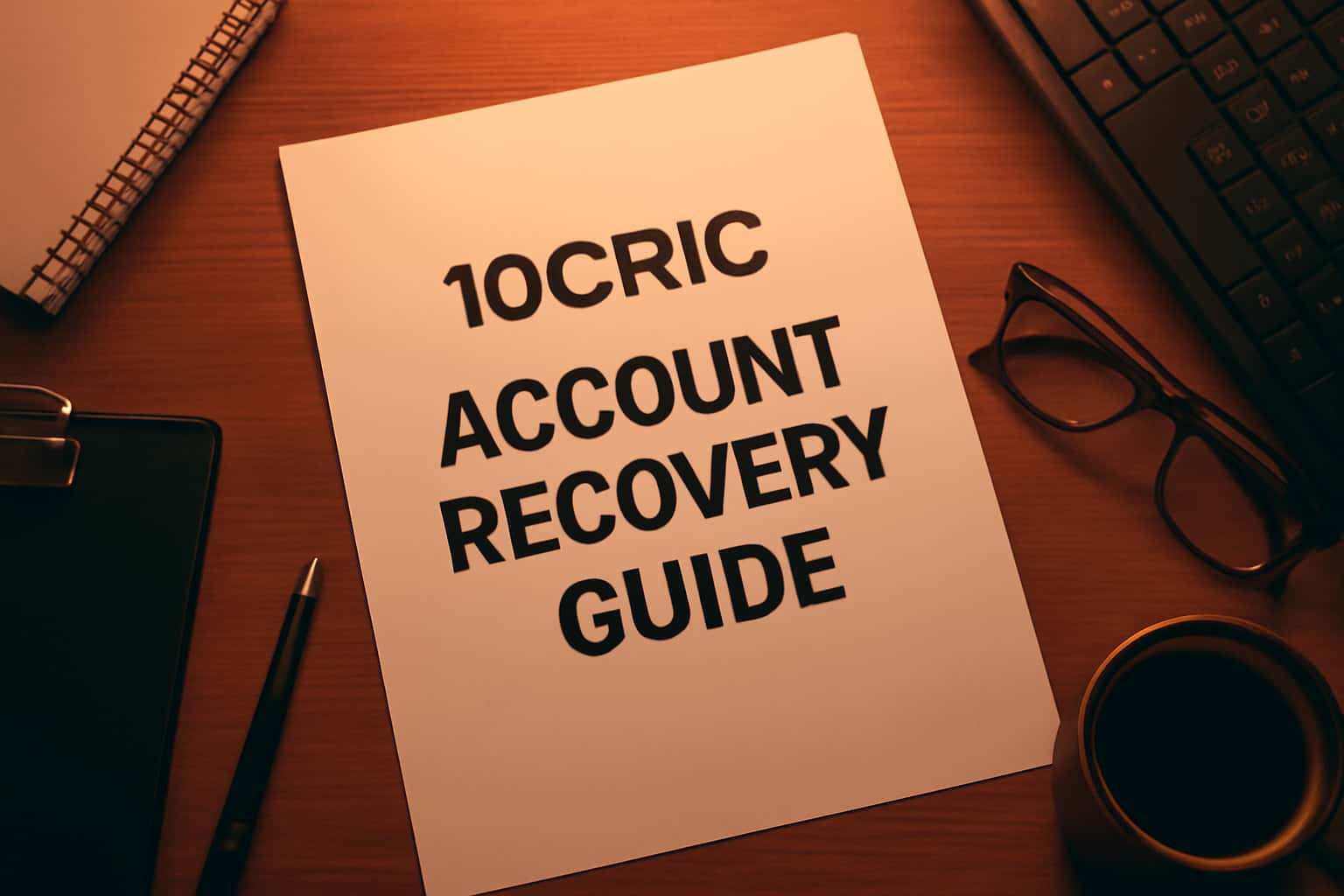 An informational graphic illustrating the 10Cric Account Recovery process with a modern design.