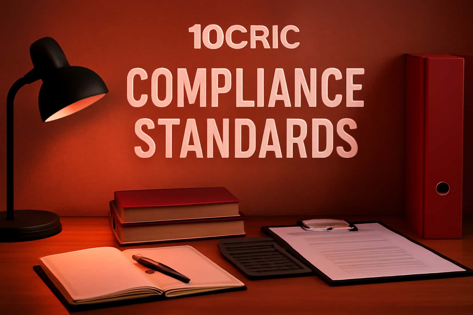 An informative visual representation of 10Cric Compliance Standards with a focus on data security.