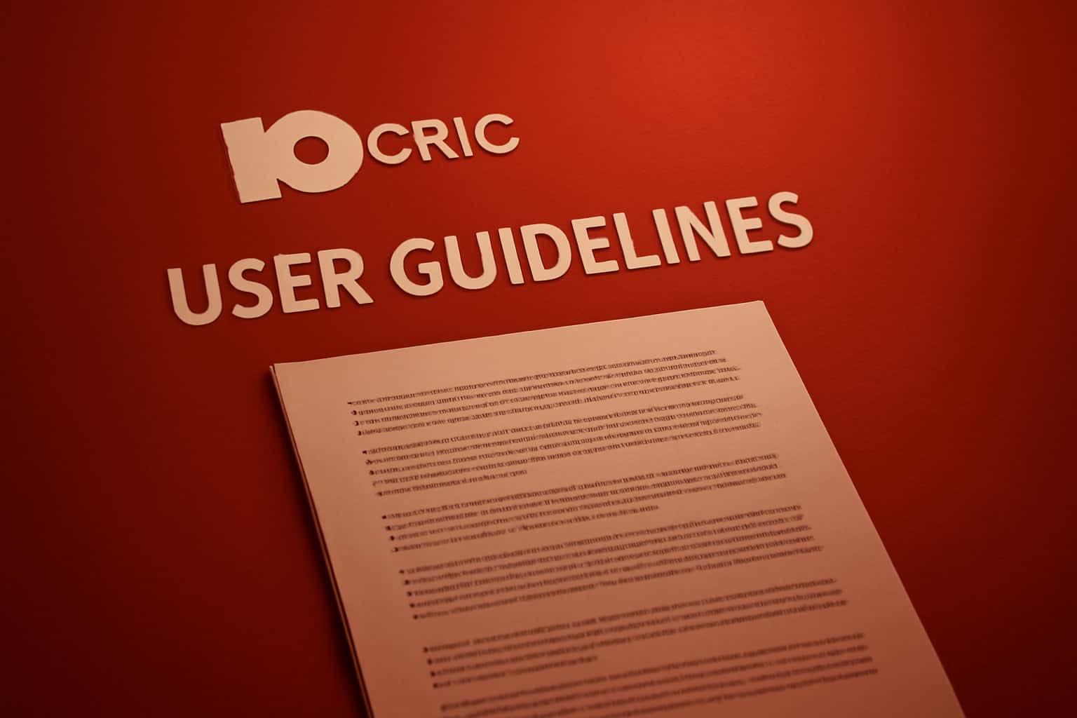 A visual depiction of the 10Cric User Guidelines within a neutral informational context.