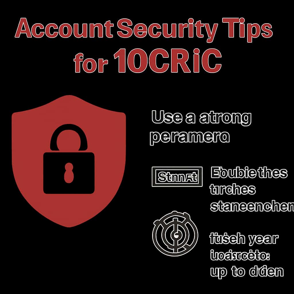 An educational diagram detailing account security tips for 10Cric.