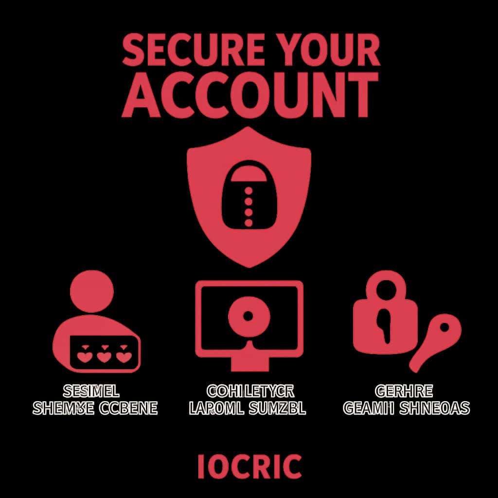 An educational diagram detailing account security measures for 10Cric.